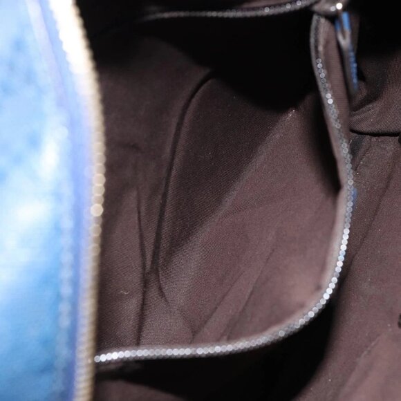 GUCCI Diamante Shoulder Bag Leather Blue Gold 201443 Auth bs29905 - Picture 13 of 16